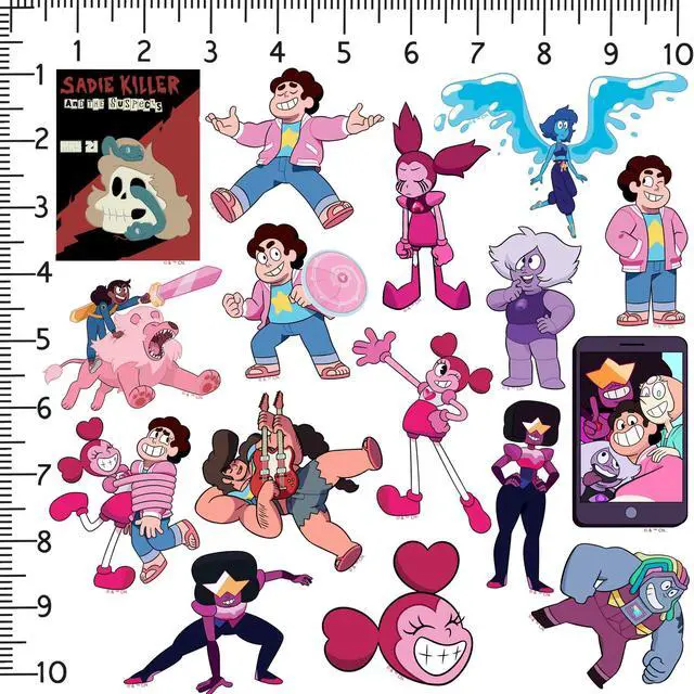 Alt view image 2 of 6 - Steven Universe: The Movie 150 Vinyl Stickers Waterproof Die-Cut Decals Car
