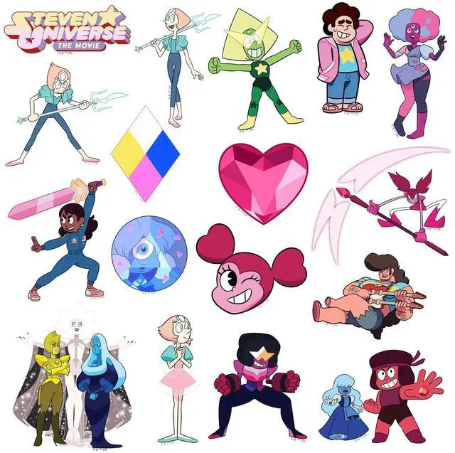 Alt view image 4 of 6 - Steven Universe: The Movie 150 Vinyl Stickers Waterproof Die-Cut Decals Car
