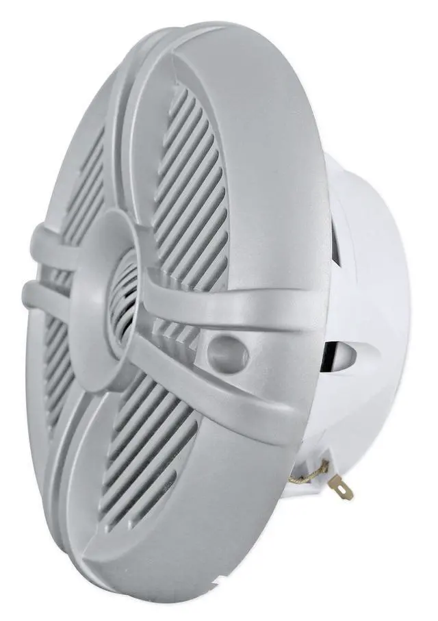 Alt view image 2 of 7 - RMSTS65S Pair 800W 6.5" Marine Boat Speakers Silver 4 Ohm, Waterproof, PEI Dome Tweeter, High Power Handling, for Boats and Outdoor Use