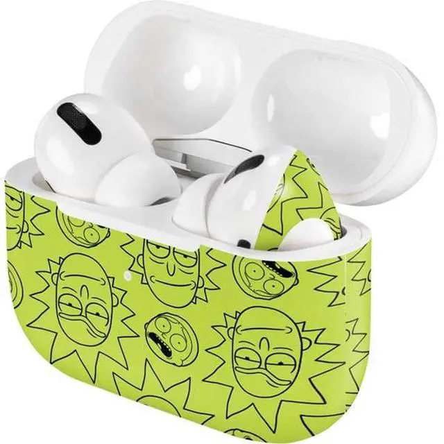Alt view image 4 of 4 - Decal Audio Skin Compatible with Apple AirPods Pro - Officially Licensed Adult Swim Rick and Morty Rick and Morty All Over Print Design