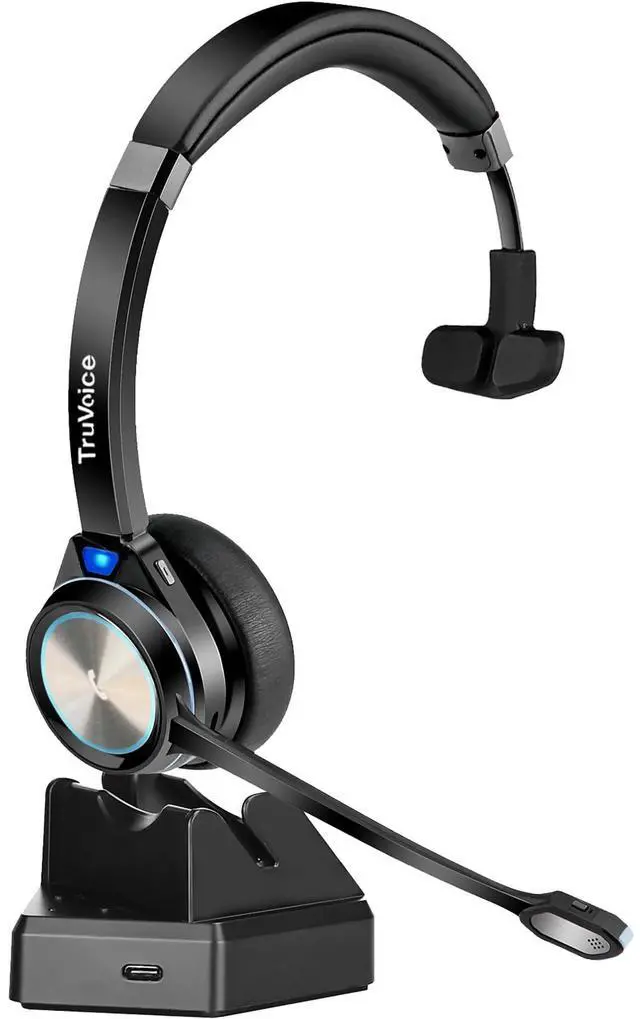 Main image of BT55 Wireless USB Headset with Hi-Fi Audio and Noise Canceling Microphone - v5.2 Bluetooth Fast Charging Base and 15hr Talk time - Multi Connectivity with Both Computer and Cell Phone