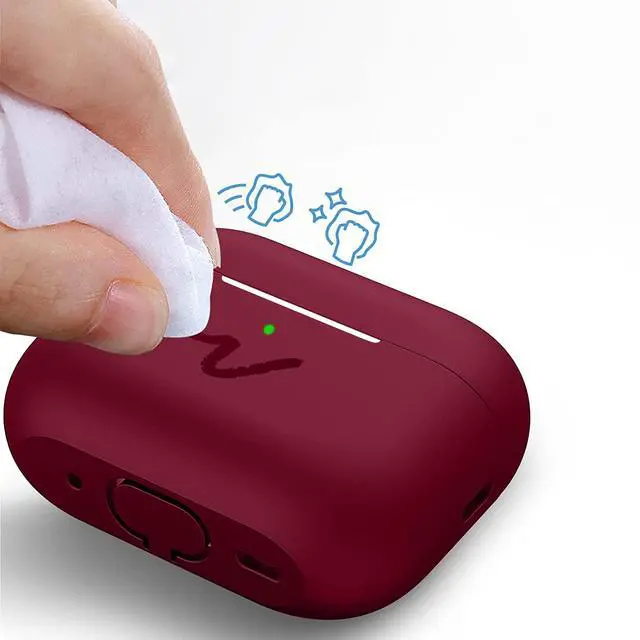 Alt view image 2 of 7 - Sahara - Venture Series Silicone Case for AirPods Pro (2nd Generation), Burgundy, (HP00052)