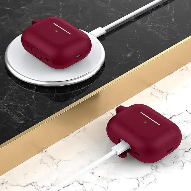 Alt view image 5 of 7 - Sahara - Venture Series Silicone Case for AirPods Pro (2nd Generation), Burgundy, (HP00052)