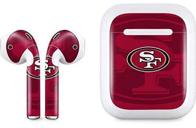 Main image of Decal Audio Skin Compatible with Apple AirPods - Officially Licensed NFL San Francisco 49ers Double Vision Design