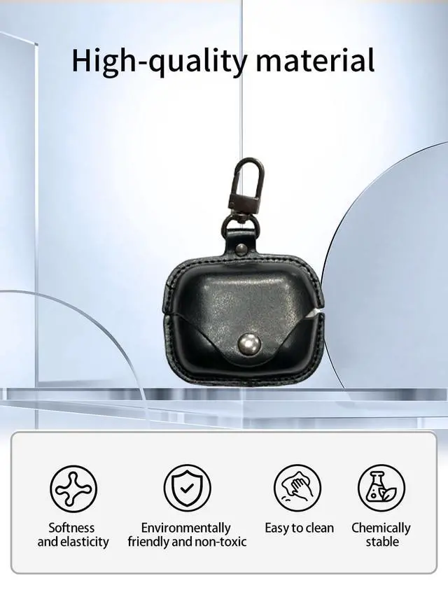 Alt view image 3 of 7 - Compatible with Shokz OpenDots ONE Wireless Earbuds, Leather Shock Resistant Comprehensive Protection Provides a Luxurious Texture,Black