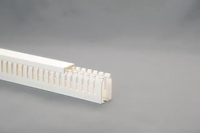 Main image of 1x1.5 Inch, 2m Open Slot Wiring Duct/Cable Raceway with Cover, UL/CE Listed - White