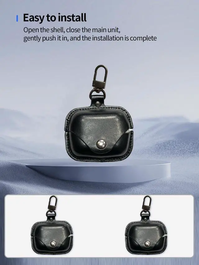 Alt view image 7 of 7 - Compatible with Shokz OpenDots ONE Wireless Earbuds, Leather Shock Resistant Comprehensive Protection Provides a Luxurious Texture,Black