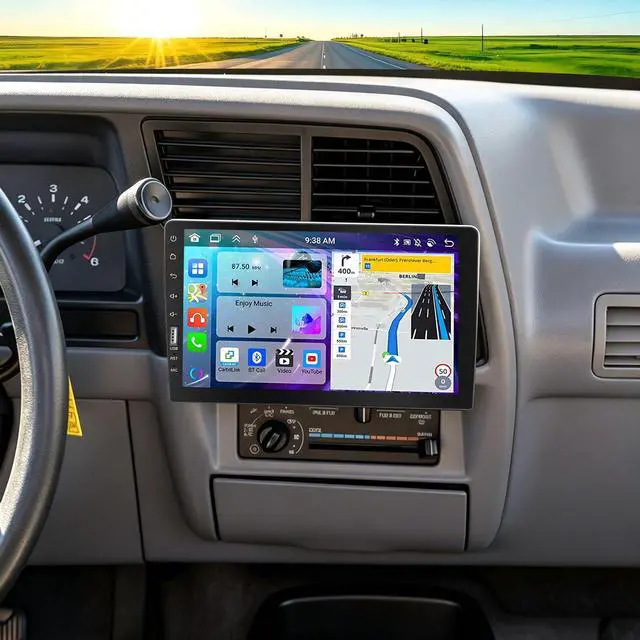 Main image of Single Din Car Stereo for 1989-1994 Ford Ranger Touchscreen | Wireless CarPlay & Android Auto,9" Touch screen,1 Din Car Audio Receivers w/Bluetooth Mirror Link SWC FM AM Back Camera