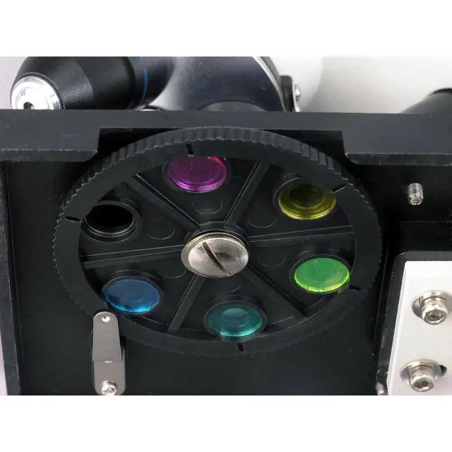 Alt view image 6 of 7 - M160C-2L-PB10 Cordless Compound Monocular Microscope, WF10x | 40X-1000X Magnification Range Compound Biological Microscope Cordless Battery Powered Built-In LED Illumination