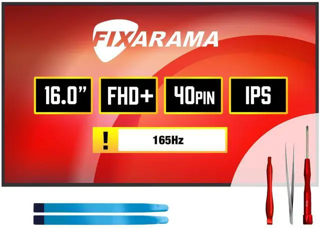 Main image of Screen Replacement for BOE NE160WUM-NX2 V18.0 Grade A+ | 40pin 165Hz FHD+ 1920x1200 Matte IPS Non-Touch 16.0" LED LCD Display with Tools Tape