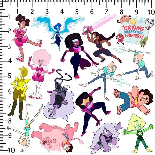 Alt view image 2 of 6 - Steven Universe Set 1 200 Vinyl Stickers Waterproof Die-Cut Decals Laptop