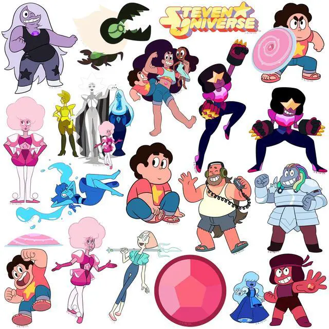 Alt view image 3 of 6 - Steven Universe Set 1 200 Vinyl Stickers Waterproof Die-Cut Decals Laptop