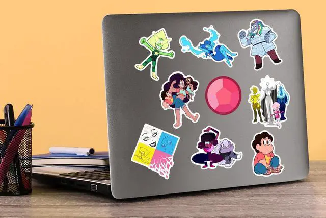 Alt view image 5 of 6 - Steven Universe Set 1 200 Vinyl Stickers Waterproof Die-Cut Decals Laptop
