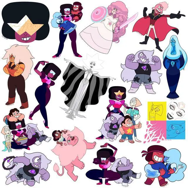 Alt view image 4 of 6 - Steven Universe Set 1 200 Vinyl Stickers Waterproof Die-Cut Decals Laptop
