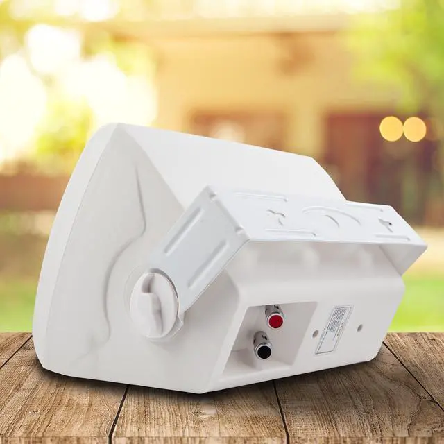 Alt view image 2 of 2 - ES502 500 Watts 2-Way 5.25" Outdoor Indoor Speakers with Powerful Bass | Effortless Mounting Swivel Brackets | All Weather Resistance | Expansive Stereo Sound Coverage | Sold in Pairs, White
