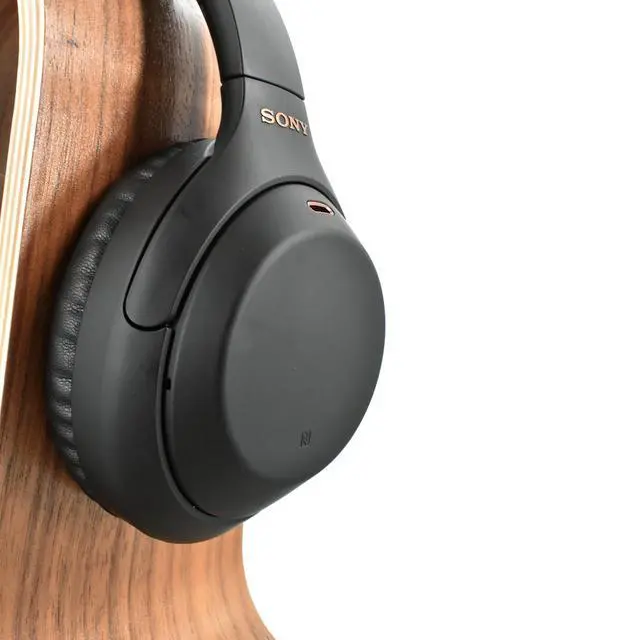 Alt view image 2 of 4 - Choice Suede & Leather Replacement Ear Pads for Sony WH-1000XM4 Headphones | Premium Memory Foam Cushions in Black and Grey | Upgrade Comfort and Sound Isolation