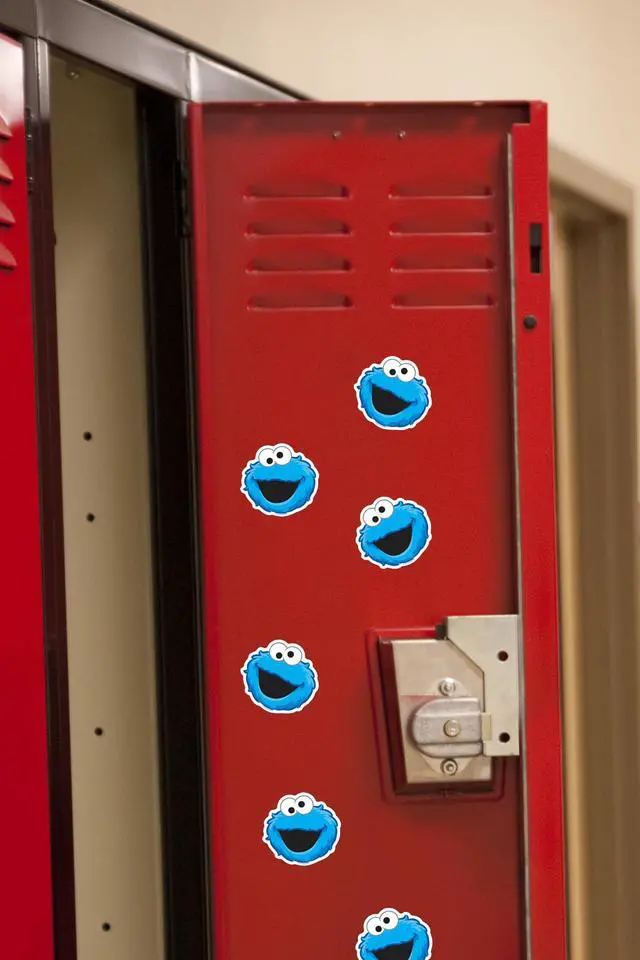 Alt view image 4 of 6 - Sesame Street Cookie Monster Face 150 Vinyl Stickers Waterproof Die-Cut Car