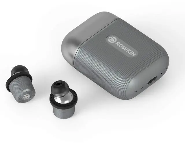 Main image of Ascent Micro True Wireless Earbud Headphones: 17+ Hours, Bluetooth 5, Small Headphones & Charging Case Deep Bass Mic Quick Pairing & Noise Reduction for Android Samsung & iPhone (Slate Gray)