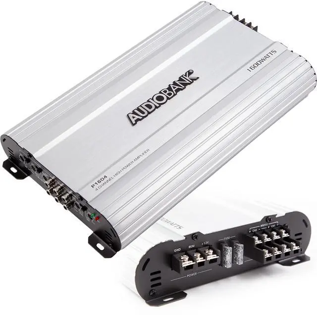 Main image of 4 Channels 1600 WATTS Bridgedable Car Audio Stereo Amplifier P1604