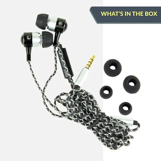 Alt view image 3 of 6 - EB54 Wired Earbuds with Microphone | Great Gaming Earphones for PC, iOS & Android | Noise Cancelling Earbuds Wired with 3.5mm Plug | 53.15-Inch Cable with in-Line Mic and Control Button