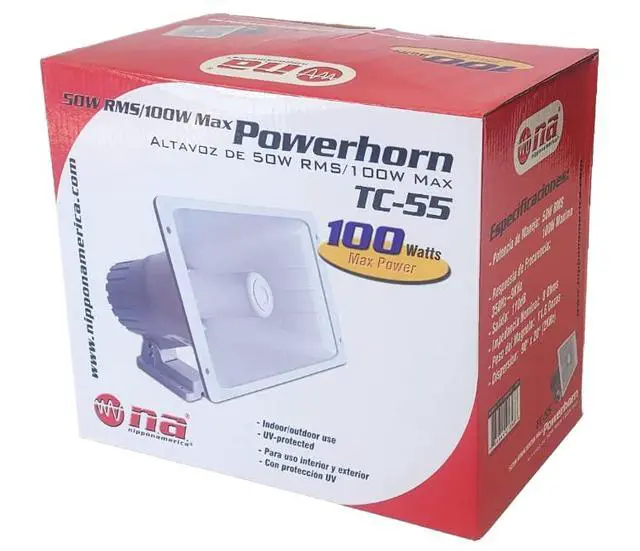Alt view image 2 of 7 - PA Power Horn Speaker (White) 100 Watt Indoor/Outdoor 80 Watt w/Bluetooth Audio Amplifier