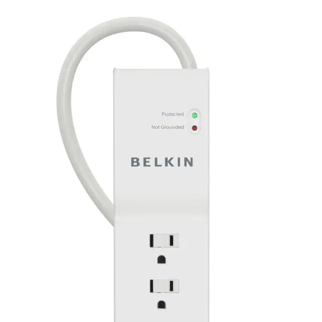Alt view image 3 of 7 - 7-Outlet Commercial Power Strip Surge Protector with 6ft Power Cord, 2160 Joules