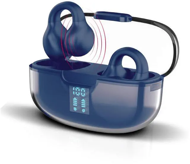 Alt view image 2 of 5 - Wave-78 True Wireless Earbuds, 20-Hr Battery Life, Hi-Res Audio, Deep Bass, Transparency Mode, Sweatproof, Bluetooth 5.0, Built-in Microphone, Ear Buds for Travel, Workouts & Calls, Navy
