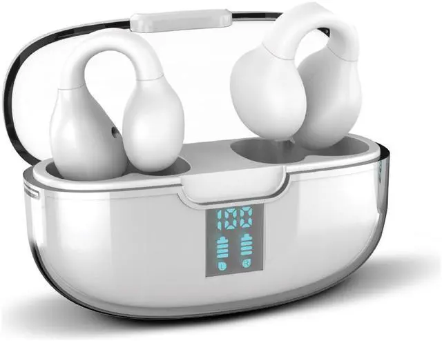 Main image of Wave-66 Wireless Earbuds, Bluetooth 5.3 Headphones, 30H Playtime with Charging Case, Hi-Res Stereo Audio, Deep Bass, IPX7 Waterproof, Transparency Mode, Lightweight Ear Buds with Mic White