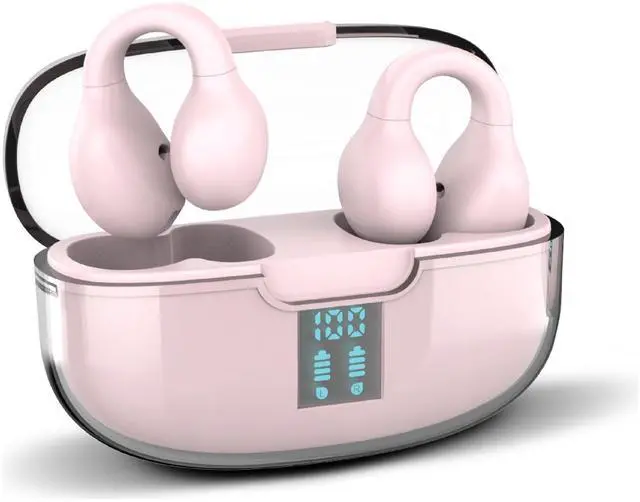 Main image of Wave-66 Wireless Earbuds, Bluetooth 5.3 Headphones, 30H Playtime with Charging Case, Hi-Res Stereo Audio, Deep Bass, IPX7 Waterproof, Transparency Mode, Lightweight Ear Buds with Mic Pink
