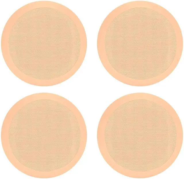 Main image of 2 Pair Speakers, 150W 5.25" Round Flush Mount in Wall/in Ceiling Home Speakers, PDIC Series, Tan
