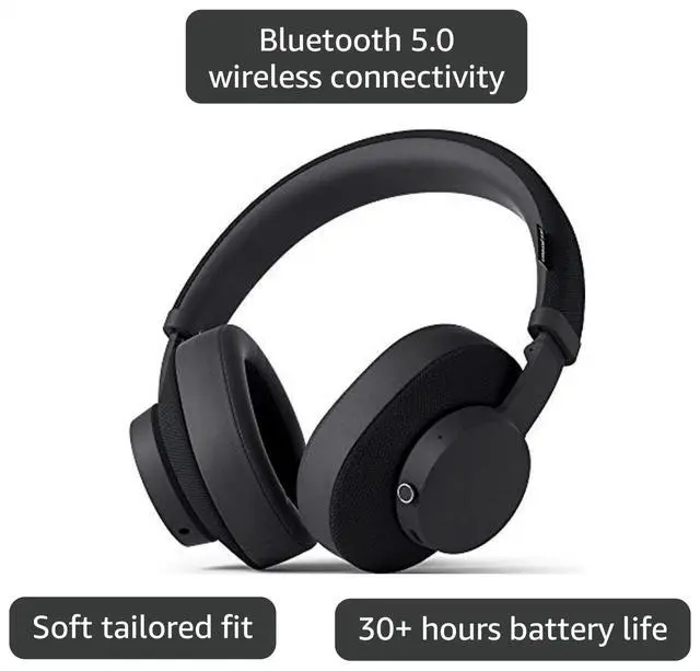 Alt view image 3 of 7 - Pampas Over-Ear Bluetooth Headphohones, Charcoal Black, Small