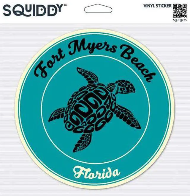 Alt view image 2 of 2 - Fort Myers Beach Florida - Vinyl Sticker - Large Size, 11 in