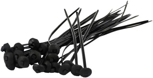 Main image of Pro Tie Button Head Nylon Cable Ties for Indoor and Outdoor Use |15-Inch, 100lbs. Tensile Strength, High Impact Black Nylon, 25-Pack (PN: B15BH25)