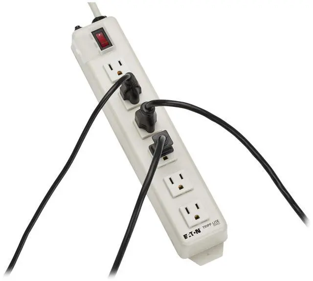 Alt view image 2 of 7 - Eaton Series 6 Outlet Heavy Duty Power Strip, Metal, Under Desk & Wall Mount Option, 15ft Extension Cord, On/Off Switch Cover, Industrial Garage Shop Work Bench Applications (TLM615NC)