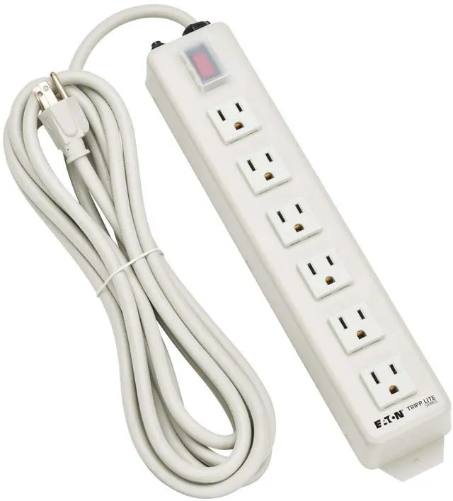Alt view image 3 of 7 - Eaton Series 6 Outlet Heavy Duty Power Strip, Metal, Under Desk & Wall Mount Option, 15ft Extension Cord, On/Off Switch Cover, Industrial Garage Shop Work Bench Applications (TLM615NC)