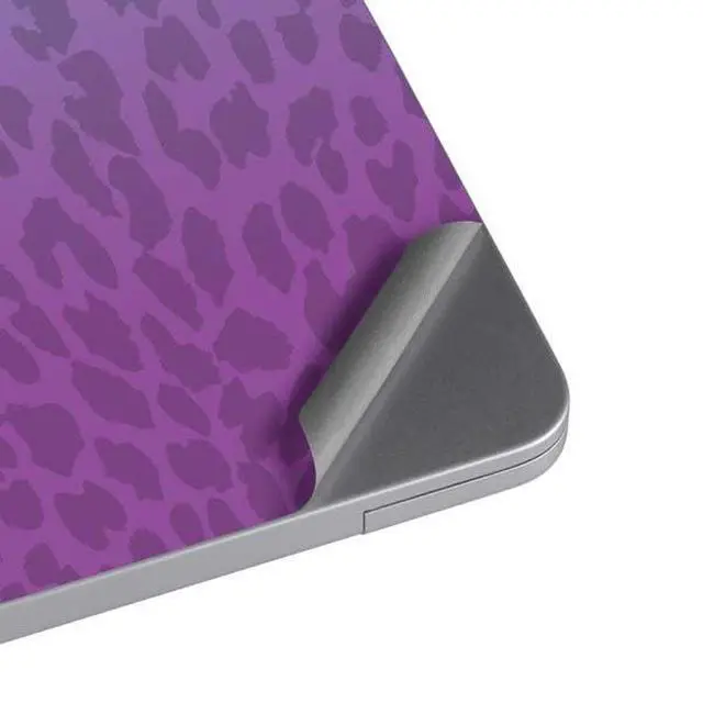 Alt view image 4 of 4 - Decal Laptop Skin Compatible with MacBook Air 13in M4 (2025) - Cheetah Print Purple and Blue Design