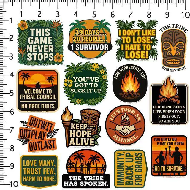 Alt view image 2 of 6 - Survivor Iconic Quotes 200 Vinyl Stickers Waterproof Die-Cut Decals Laptop