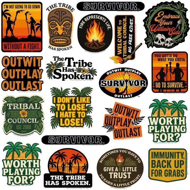 Alt view image 3 of 6 - Survivor Iconic Quotes 200 Vinyl Stickers Waterproof Die-Cut Decals Laptop