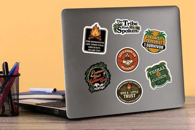 Alt view image 5 of 6 - Survivor Iconic Quotes 200 Vinyl Stickers Waterproof Die-Cut Decals Laptop