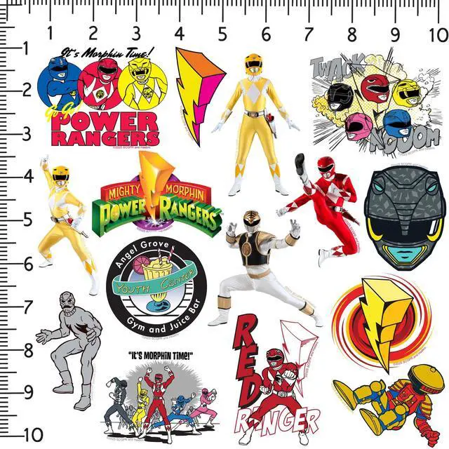 Alt view image 2 of 6 - Mighty Morphin Power Rangers Variety 50ct Vinyl L, Tablet, Indoor/Outdoor