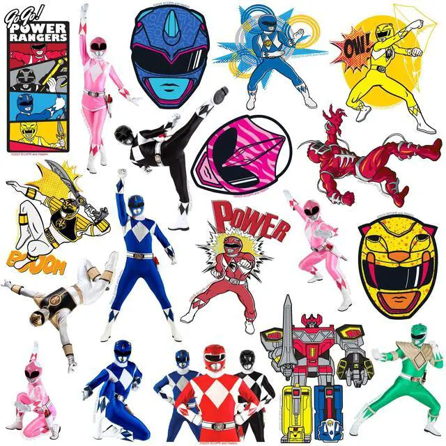 Alt view image 3 of 6 - Mighty Morphin Power Rangers Variety 50ct Vinyl L, Tablet, Indoor/Outdoor