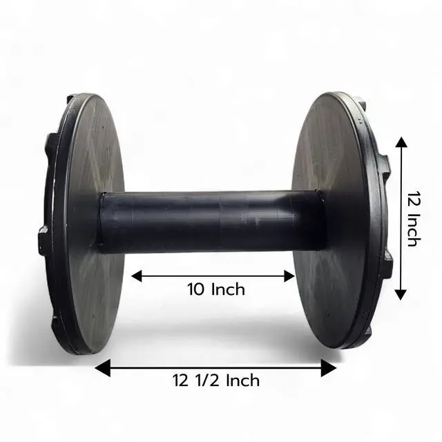 Alt view image 2 of 4 - ReelCore 12-Inch Empty Storage Spools, Impact Resistant HDPE Plastic, 4 Length Options for Wire, Cord, Rope and Hose Organization (10, 12 X 10 inch)