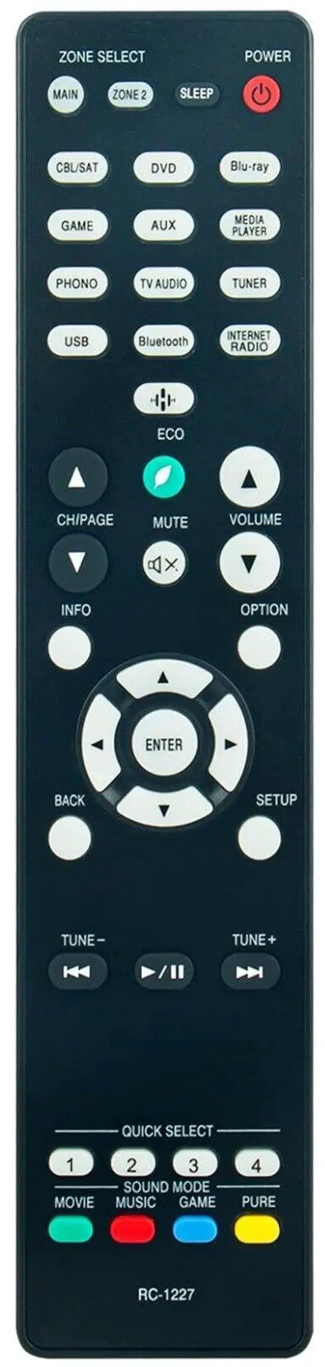Main image of Replacement Remote Control Controller for Denon Denon AVR-X1800H 7.2 Channel AV Receiver (2023 Model)