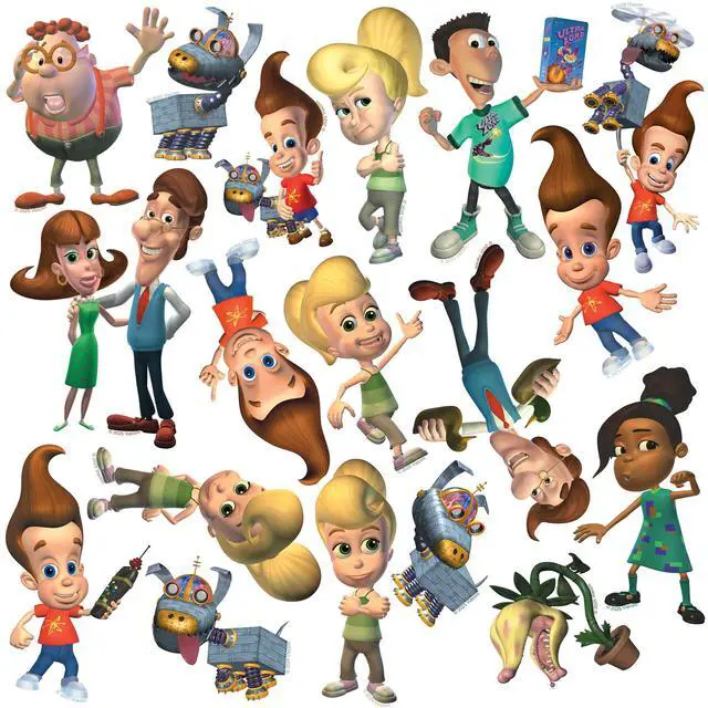 Alt view image 3 of 6 - The Adventures of Jimmy Neutron: Boy Genius 200 Vinyl Stickers Waterproof