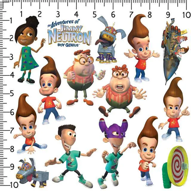 Alt view image 2 of 6 - The Adventures of Jimmy Neutron: Boy Genius 200 Vinyl Stickers Waterproof