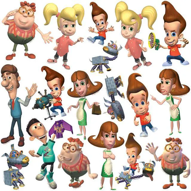 Alt view image 4 of 6 - The Adventures of Jimmy Neutron: Boy Genius 200 Vinyl Stickers Waterproof