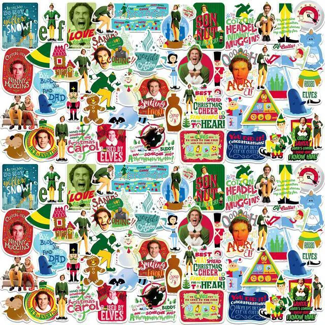 Main image of Buddy the Elf 200 Vinyl Stickers Waterproof Die-Cut Decals Laptop Scrapbook