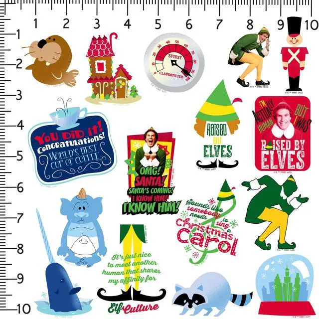 Alt view image 2 of 6 - Buddy the Elf 200 Vinyl Stickers Waterproof Die-Cut Decals Laptop Scrapbook