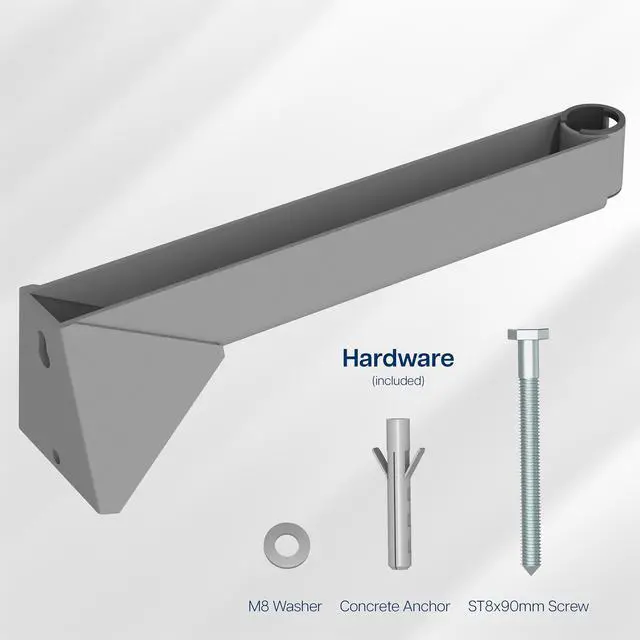 Alt view image 5 of 7 - Long Arm Extending Wall Mount Designed for Starlink Gen2 Internet Satellite Dish, Gray, Mount-SLINK2
