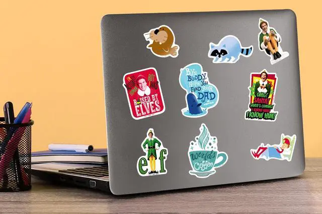 Alt view image 5 of 6 - Buddy the Elf 200 Vinyl Stickers Waterproof Die-Cut Decals Laptop Scrapbook